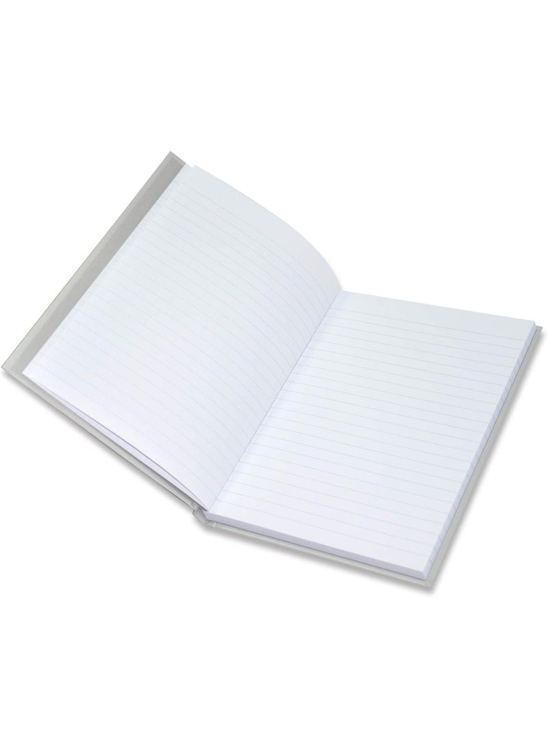 FIS Neon Hard Cover Notebook, A5 Size(14.8x21cm), Single Line Ruling, 100 Sheets, Color Platinum, Pack of 5 Pieces - FSNBA5N272 - Image 3